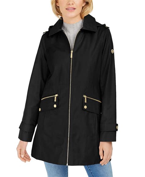 michael kors trim fit waterproof overcoat|macy's michael kors raincoat.